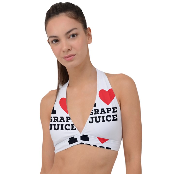 I love grape juice Halter Plunge Bikini Top