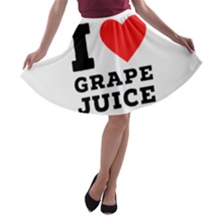 I Love Grape Juice A-line Skater Skirt by ilovewhateva