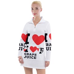 I Love Grape Juice Women s Long Sleeve Casual Dress by ilovewhateva