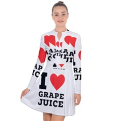 I Love Grape Juice Long Sleeve Panel Dress by ilovewhateva