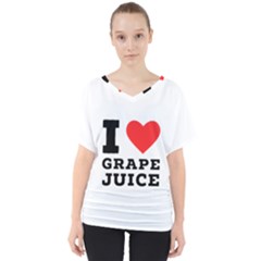 I Love Grape Juice V-neck Dolman Drape Top by ilovewhateva