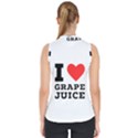 I love grape juice Mock Neck Shell Top View2