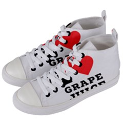 I Love Grape Juice Women s Mid-top Canvas Sneakers by ilovewhateva