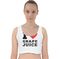 I Love Grape Juice Velvet Racer Back Crop Top by ilovewhateva