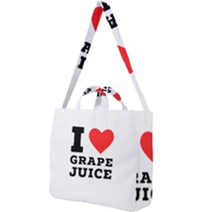 I Love Grape Juice Square Shoulder Tote Bag by ilovewhateva