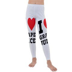 I Love Grape Juice Kids  Lightweight Velour Leggings by ilovewhateva