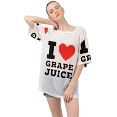 I Love Grape Juice Oversized Chiffon Top by ilovewhateva