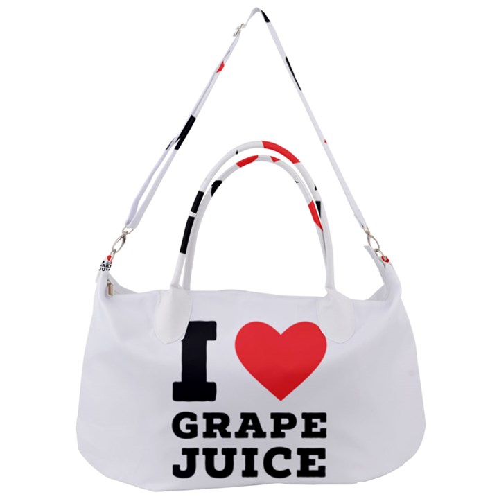 I love grape juice Removable Strap Handbag