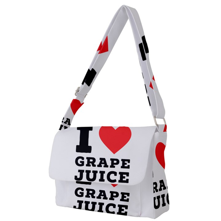 I love grape juice Full Print Messenger Bag (L)