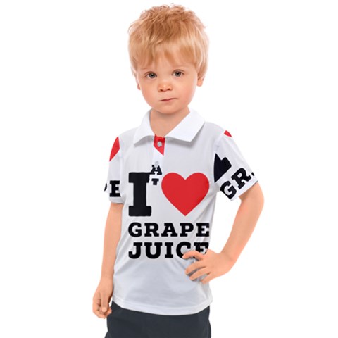 I Love Grape Juice Kids  Polo Tee by ilovewhateva