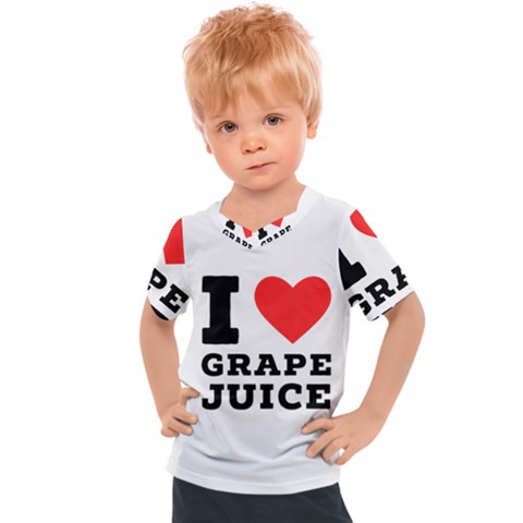 I Love Grape Juice Kids  Sports Tee by ilovewhateva