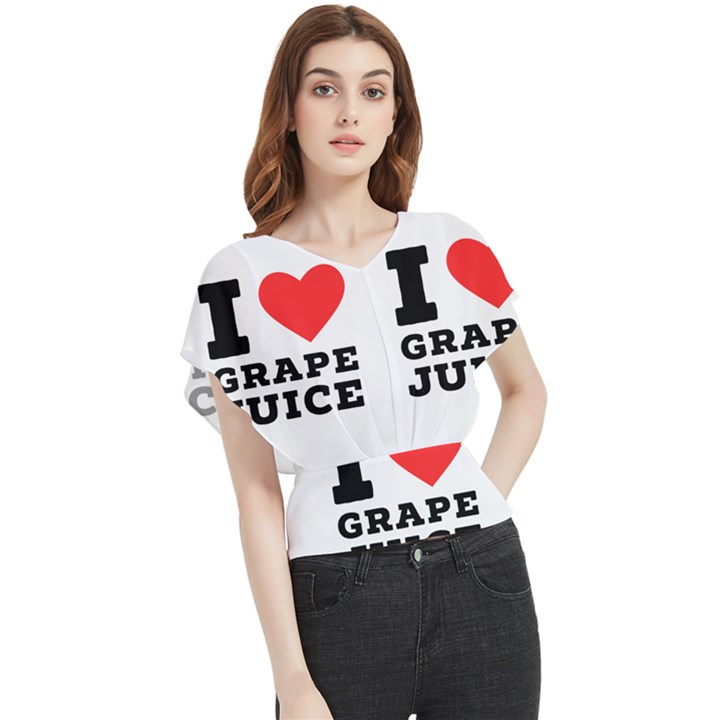 I love grape juice Butterfly Chiffon Blouse