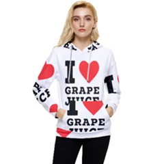 I Love Grape Juice Women s Lightweight Drawstring Hoodie by ilovewhateva