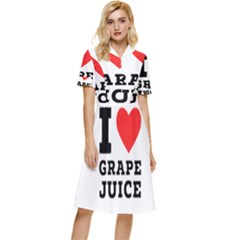 I Love Grape Juice Button Top Knee Length Dress by ilovewhateva