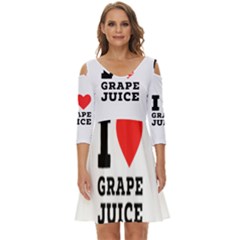 I Love Grape Juice Shoulder Cut Out Zip Up Dress by ilovewhateva