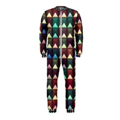 Diamond Geometric Square Design Pattern Onepiece Jumpsuit (kids) by Bangk1t