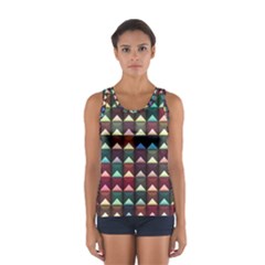 Diamond Geometric Square Design Pattern Sport Tank Top  by Bangk1t