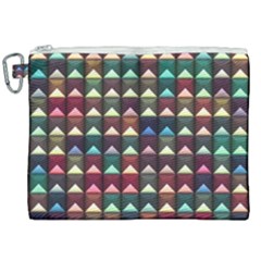 Diamond Geometric Square Design Pattern Canvas Cosmetic Bag (xxl) by Bangk1t