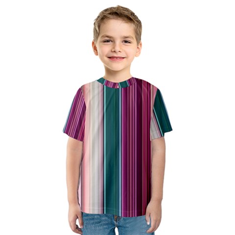 Vertical Line Color Lines Texture Kids  Sport Mesh Tee by Bangk1t