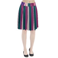 Vertical Line Color Lines Texture Pleated Skirt by Bangk1t