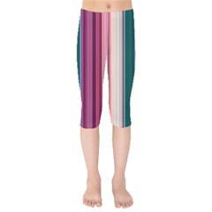 Vertical Line Color Lines Texture Kids  Capri Leggings  by Bangk1t