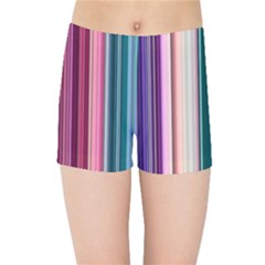 Vertical Line Color Lines Texture Kids  Sports Shorts by Bangk1t