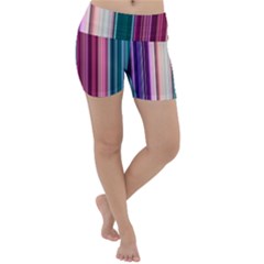 Vertical Line Color Lines Texture Lightweight Velour Yoga Shorts by Bangk1t