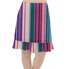 Vertical Line Color Lines Texture Fishtail Chiffon Skirt by Bangk1t