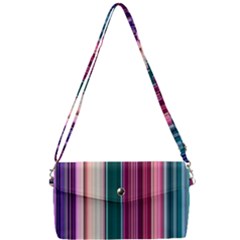 Vertical Line Color Lines Texture Removable Strap Clutch Bag by Bangk1t