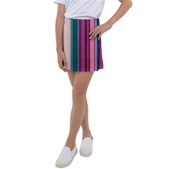 Vertical Line Color Lines Texture Kids  Tennis Skirt by Bangk1t