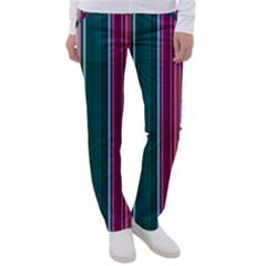 Vertical Line Color Lines Texture Women s Casual Pants by Bangk1t