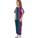 Vertical Line Color Lines Texture Kids  Tee and Pants Sports Set View2