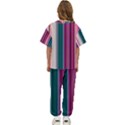 Vertical Line Color Lines Texture Kids  Tee and Pants Sports Set View4