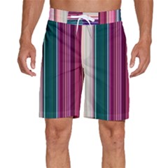 Vertical Line Color Lines Texture Men s Beach Shorts by Bangk1t