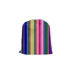 Pastel Colors Striped Pattern Drawstring Pouch (small) by Bangk1t