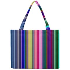 Pastel Colors Striped Pattern Mini Tote Bag by Bangk1t