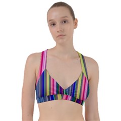 Pastel Colors Striped Pattern Sweetheart Sports Bra by Bangk1t