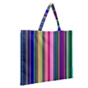 Pastel Colors Striped Pattern Zipper Large Tote Bag View2