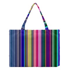 Pastel Colors Striped Pattern Medium Tote Bag by Bangk1t