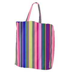 Pastel Colors Striped Pattern Giant Grocery Tote by Bangk1t