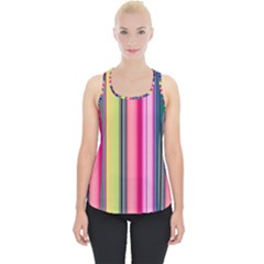 Pastel Colors Striped Pattern Piece Up Tank Top by Bangk1t