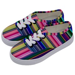 Pastel Colors Striped Pattern Kids  Classic Low Top Sneakers by Bangk1t