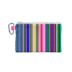 Pastel Colors Striped Pattern Canvas Cosmetic Bag (small) by Bangk1t