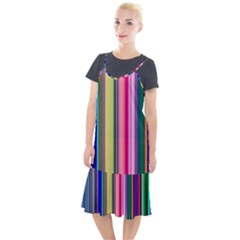 Pastel Colors Striped Pattern Camis Fishtail Dress by Bangk1t