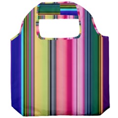 Pastel Colors Striped Pattern Foldable Grocery Recycle Bag by Bangk1t