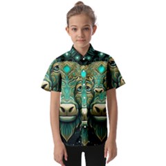 Bull Star Sign Kids  Short Sleeve Shirt by Bangk1t