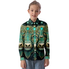 Bull Star Sign Kids  Long Sleeve Shirt by Bangk1t