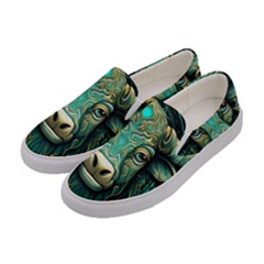 Bull Star Sign Women s Canvas Slip Ons by Bangk1t