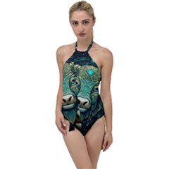 Bull Star Sign Go With The Flow One Piece Swimsuit