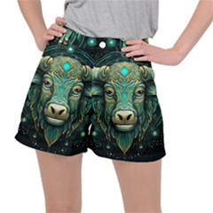 Bull Star Sign Women s Ripstop Shorts by Bangk1t